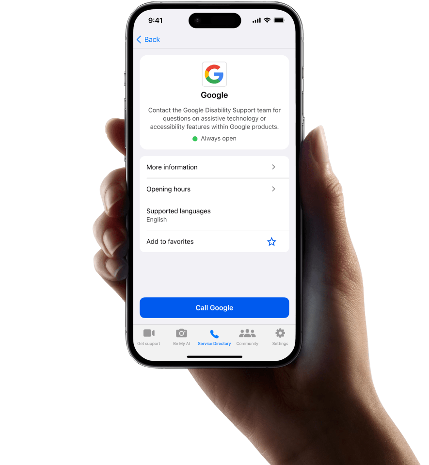 Google listing on BME Service Directory